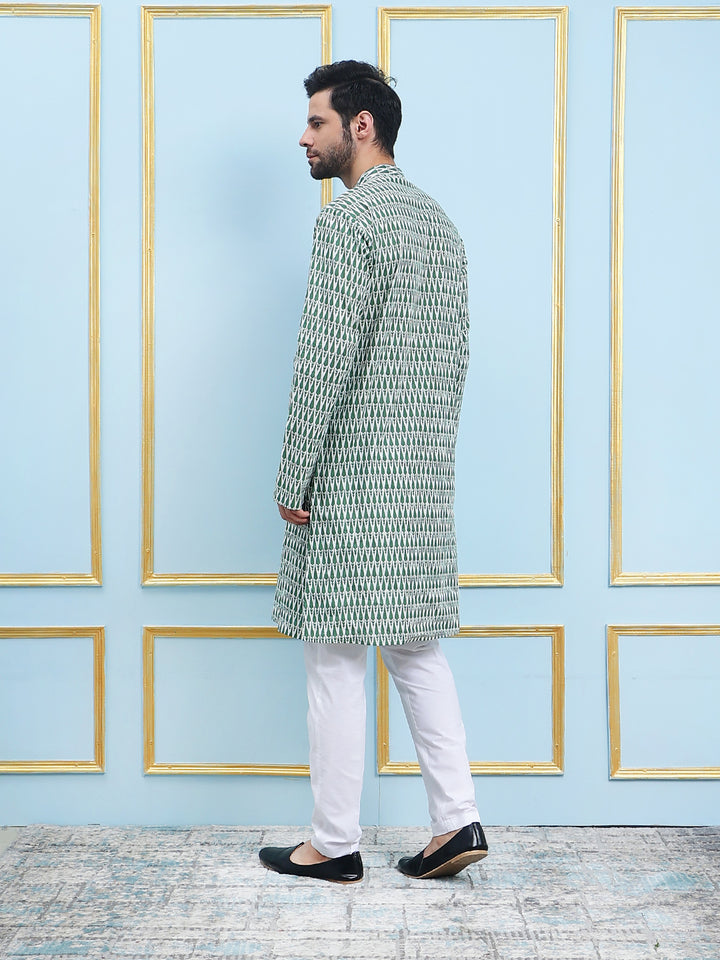 Printed Pure Cotton Straight Kurta with Pyjama