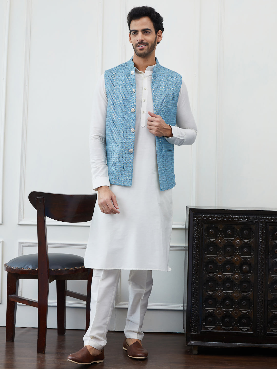 Embroidered Nehru Jacket