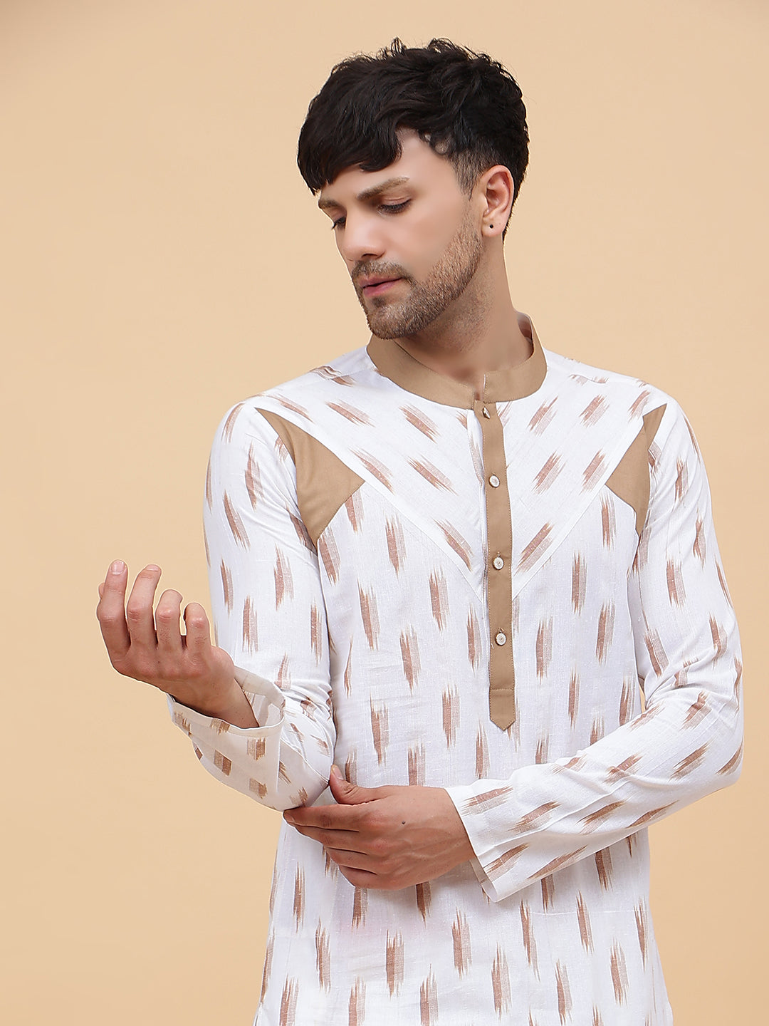 Ikat Printed Cotton Kurta