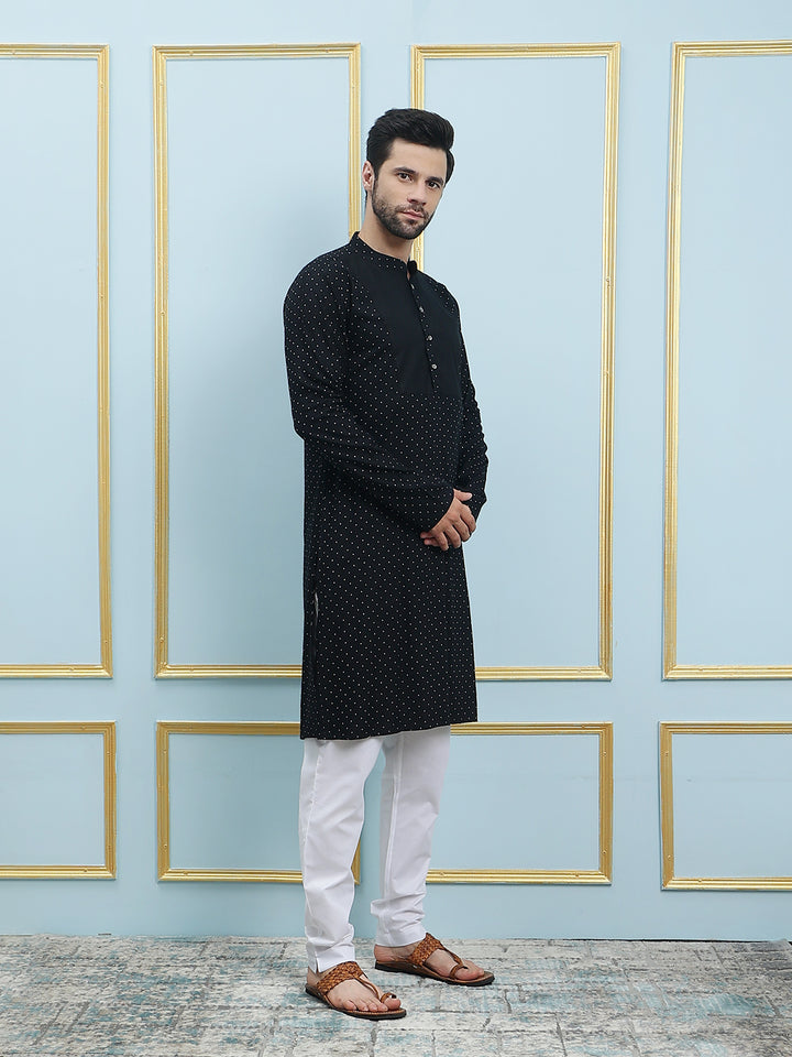 Printed Pure Cotton Straight Kurta with Pyjama