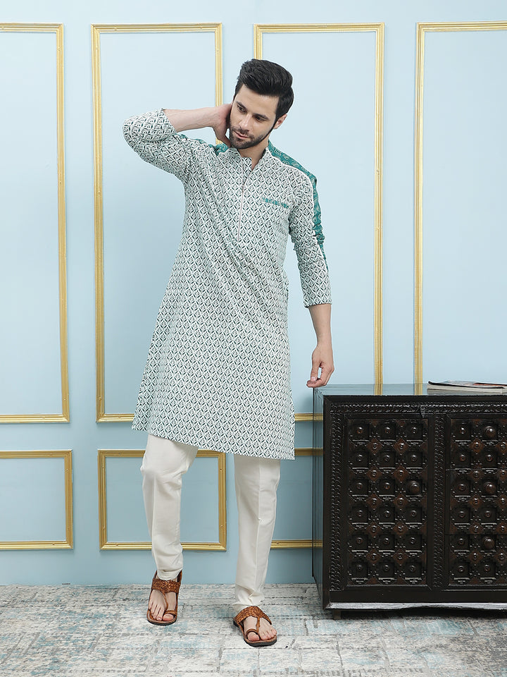 Printed Pure Cotton Straight Kurta