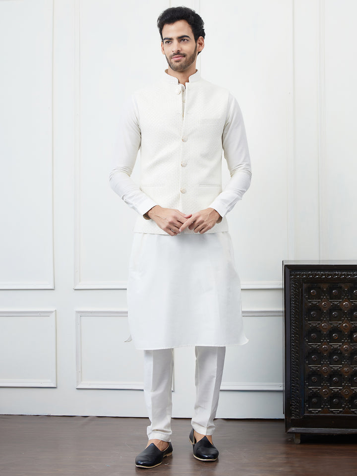 Sequins Embroidered Nehru Jacket