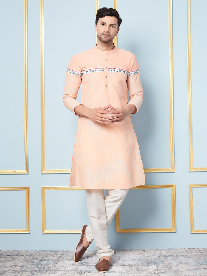 Woven Straight Cotton Kurta