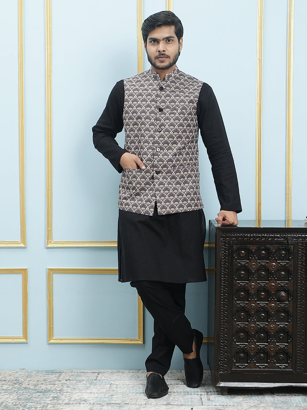 Printed Nehru Jacket