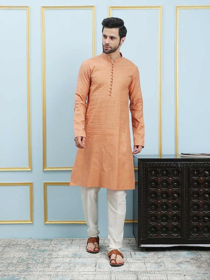 Thread Work Pure Cotton Kurta with Pyjama