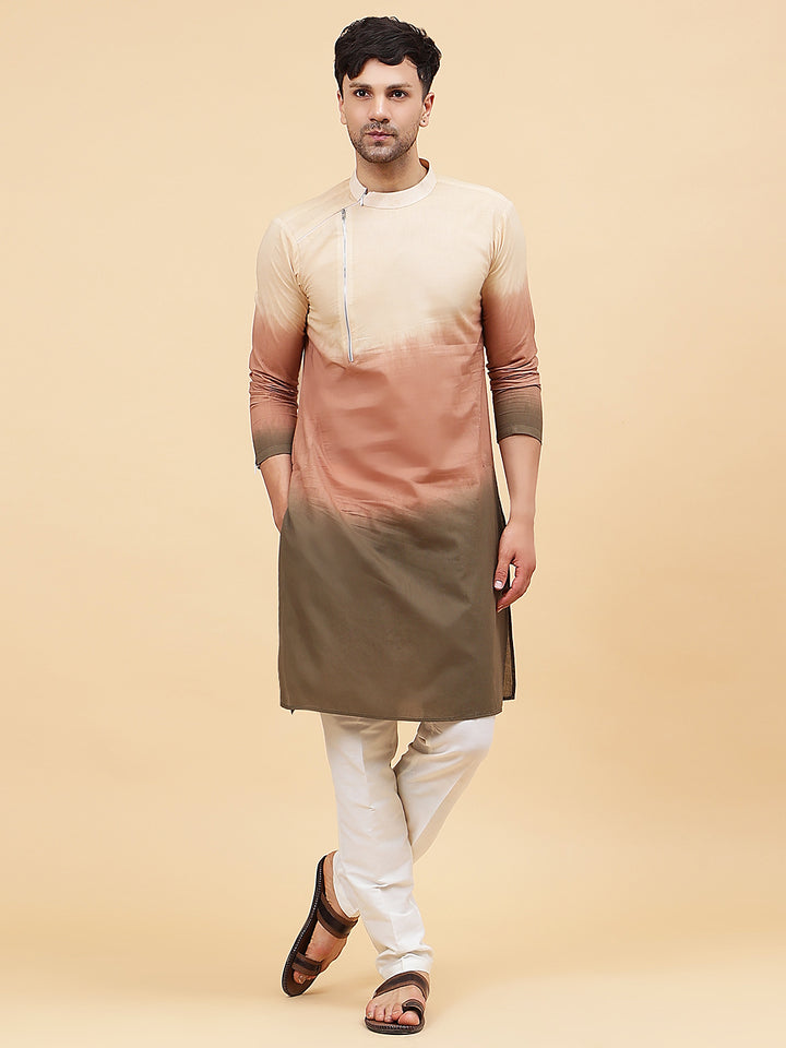 Ombre Dyed Pure Cotton Kurta with Pyjama