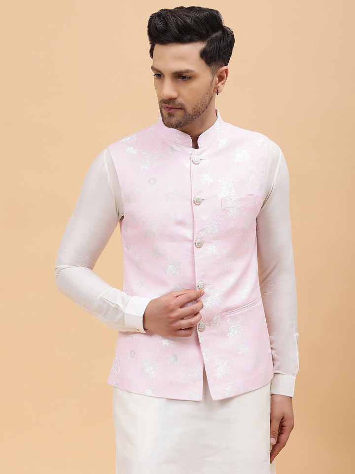 Woven Jacquard Nehru Jacket