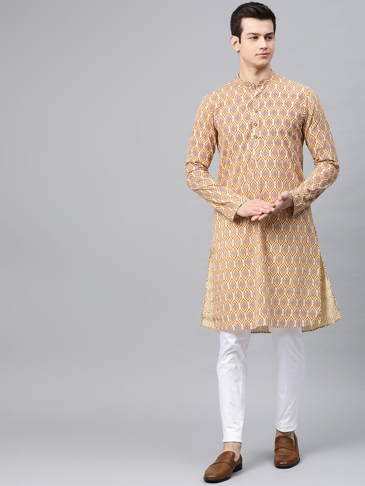 Printed Straight Kurta with Pyjama