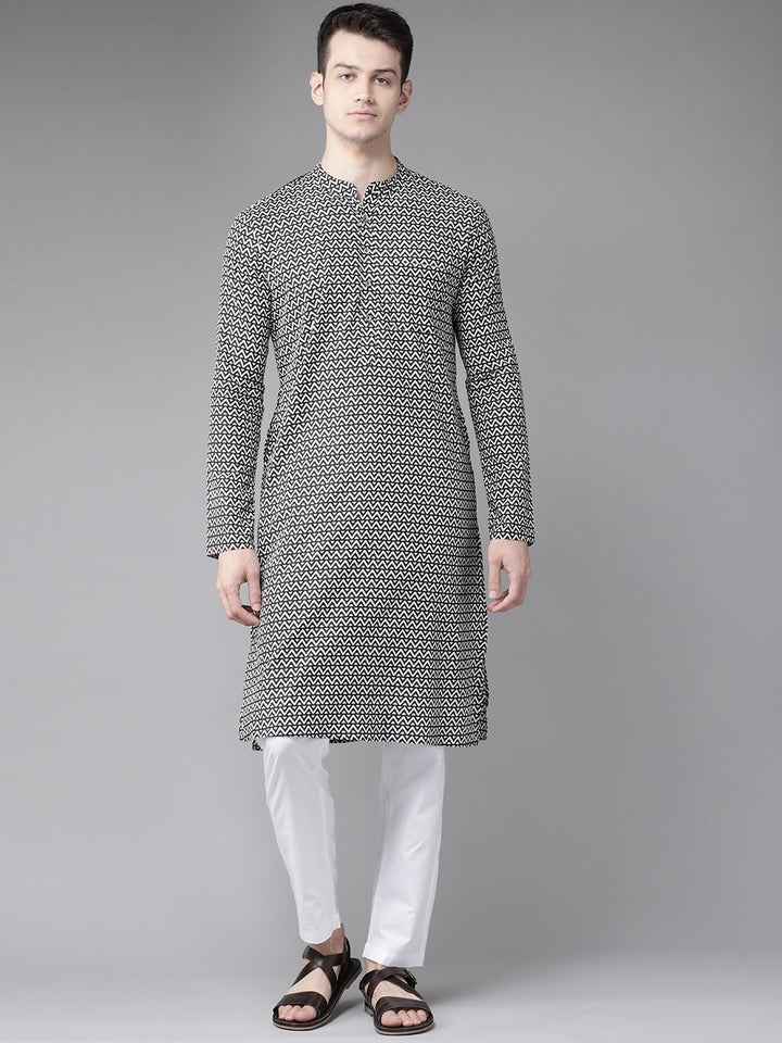 Printed Straight kurta with pyjama