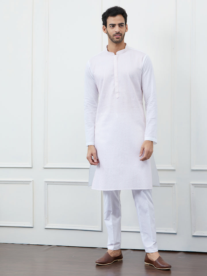 Sequin and Thread Work Pure Cotton Kurta