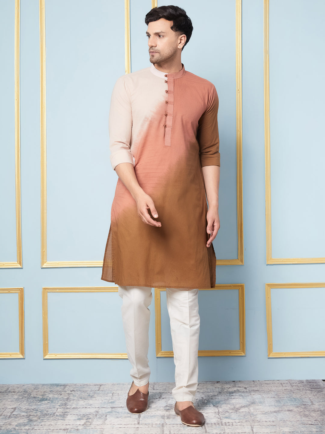 Ombre Dyed Pure Cotton Kurta