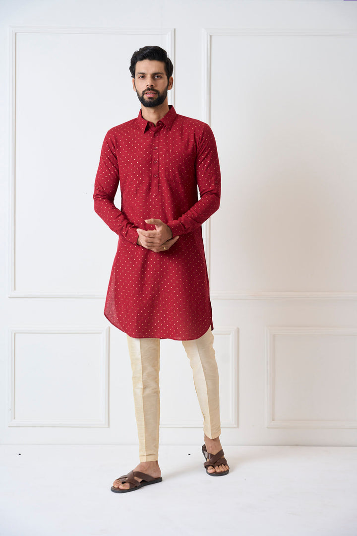 Pure Cotton Printed Pathani Kurta