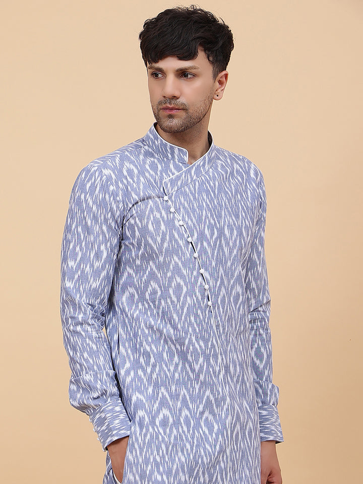 Ikat Printed Cotton Kurta