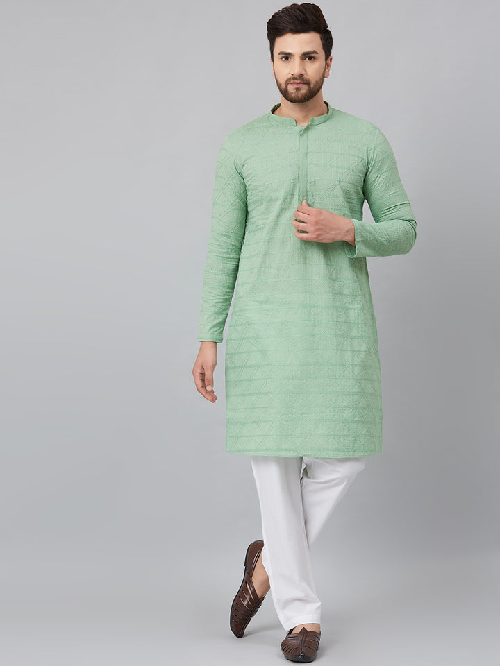 Chikankari Embroidered Straight kurta