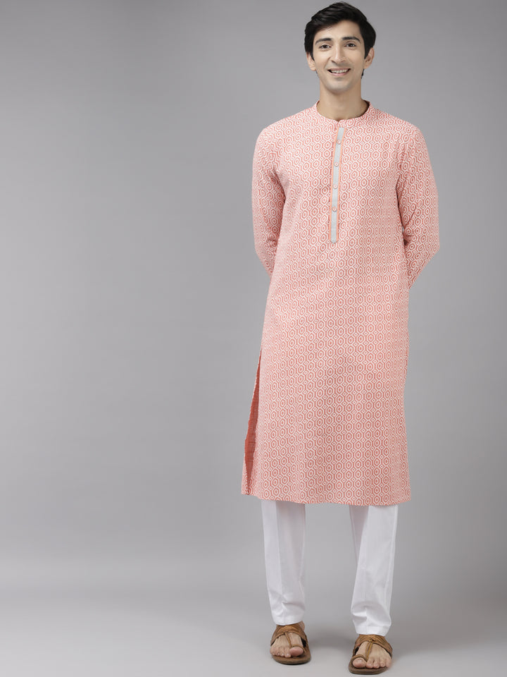 Printed Pure Cotton Straight kurta with Pyjama