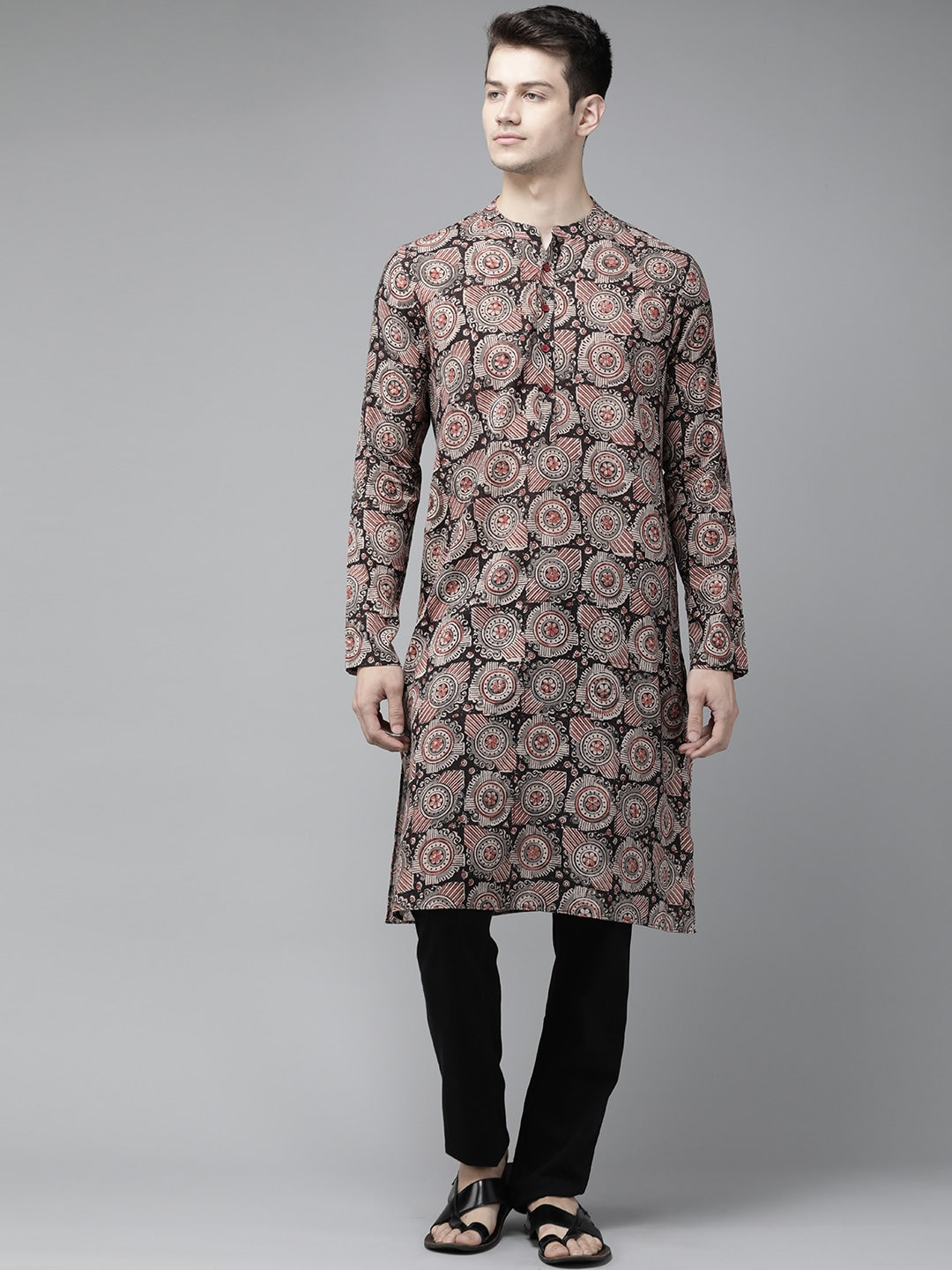 Handcrafted Block printed Kalamkari straight Sustainable kurta