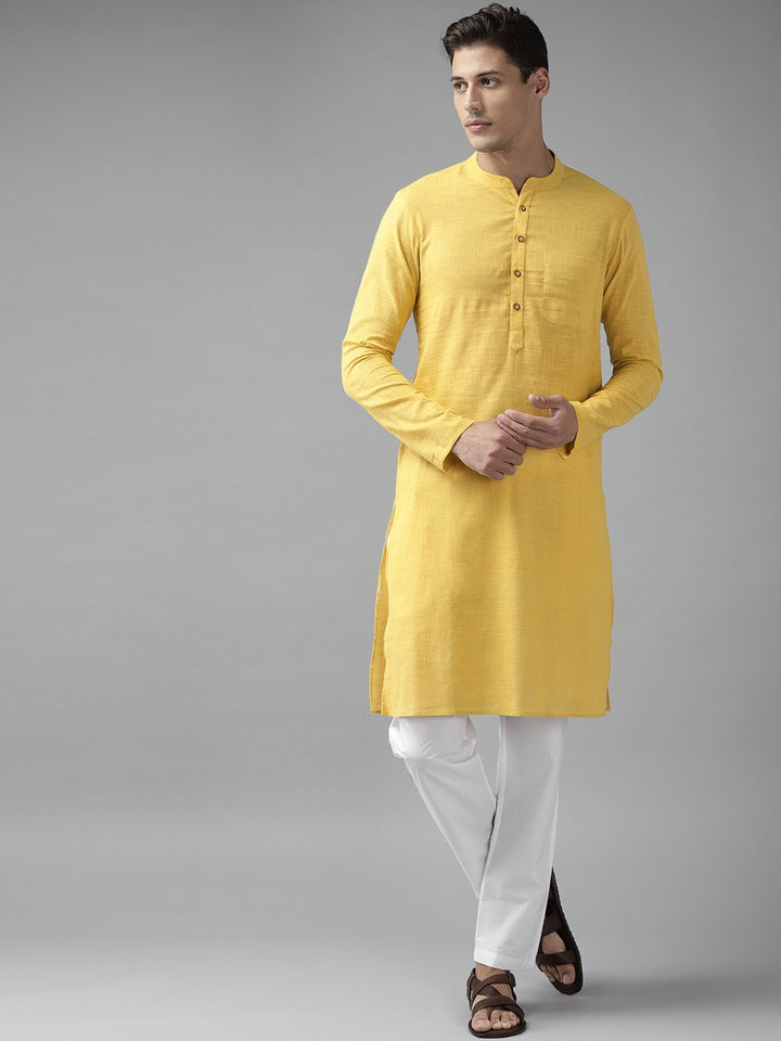 Cotton Slub Straight kurta with Pyjama