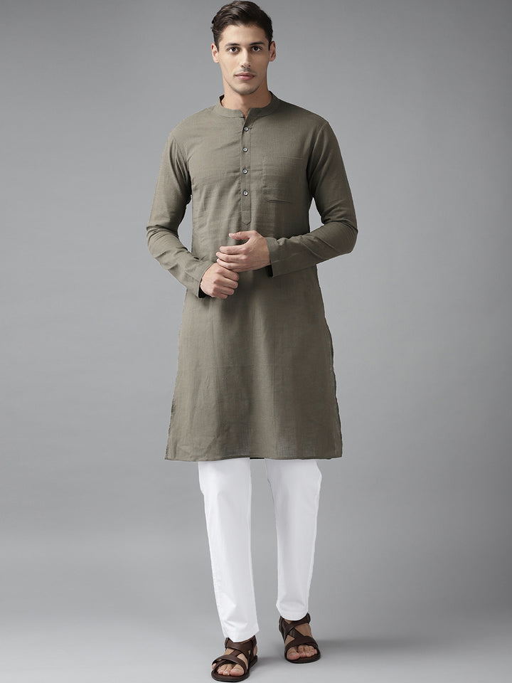 Cotton Slub Straight kurta with Pyjama