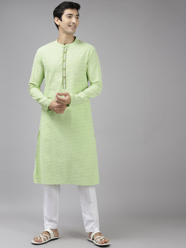 Printed Pure Cotton Straight kurta with Pyjama