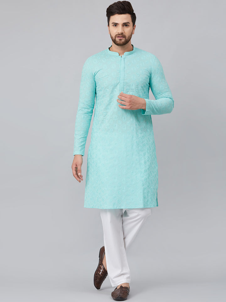 Chikankari Embroidered Straight kurta