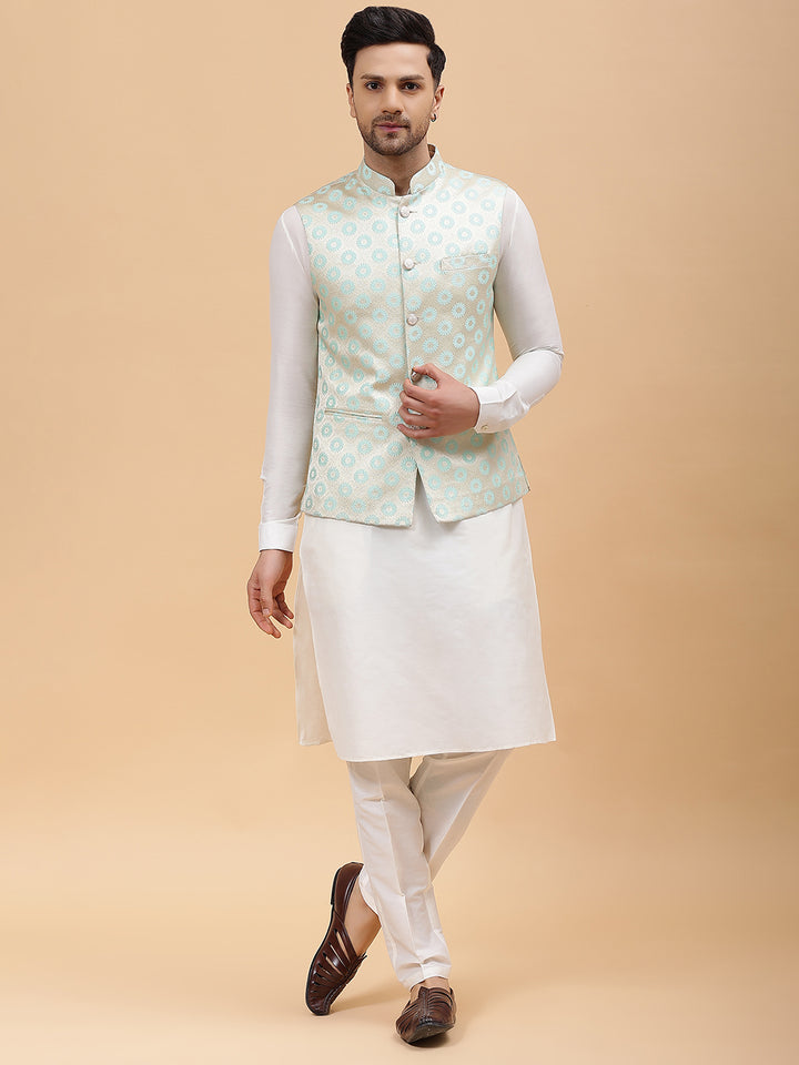 Woven Jacquard Nehru Jacket