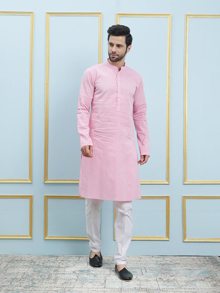 Printed Pure Cotton Straight Kurta with Pyjama