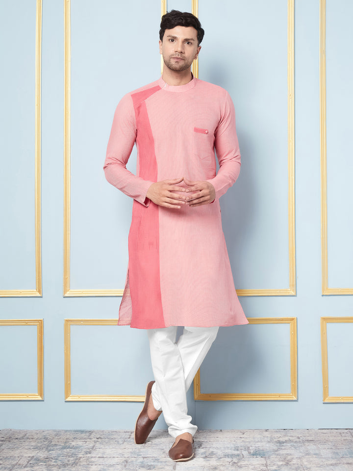 Woven Striped Straight Cotton Kurta