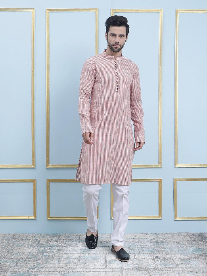 Thread Work Pure Cotton Kurta with Pyjama