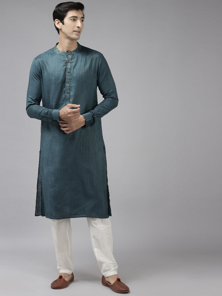 Silk Woven Straight Kurta