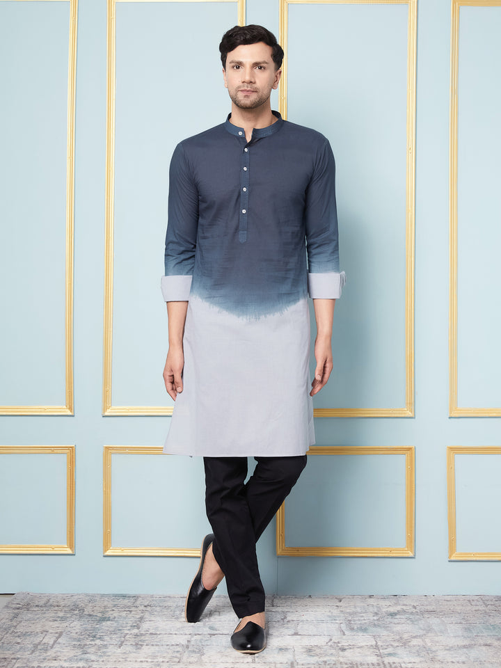 Ombre Dyed Pure Cotton Kurta