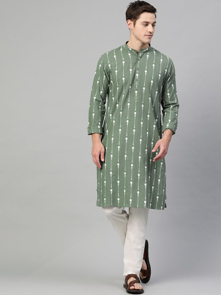 Printed Straight kurta with Pyjama