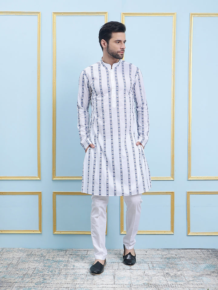 Embroidered Pure Cotton Straight Kurta