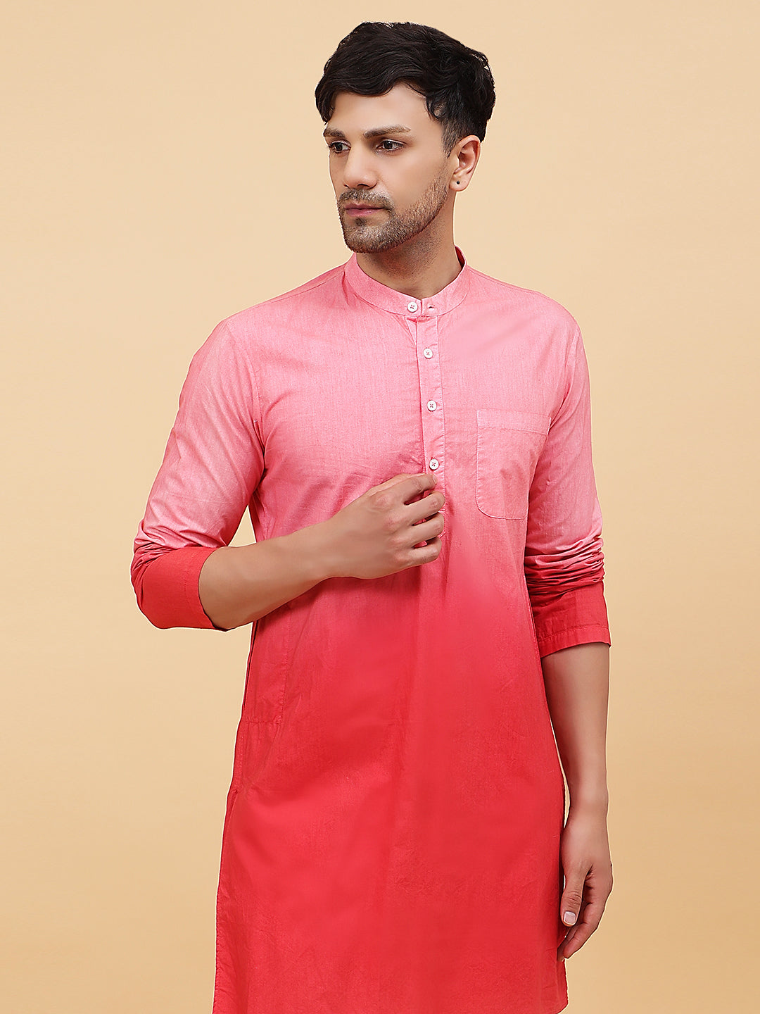 Ombre Dyed Pure Cotton Kurta