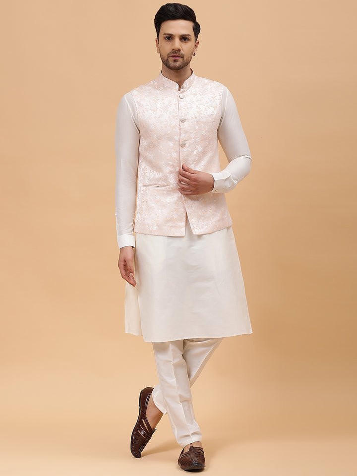 Woven Jacquard Nehru Jacket