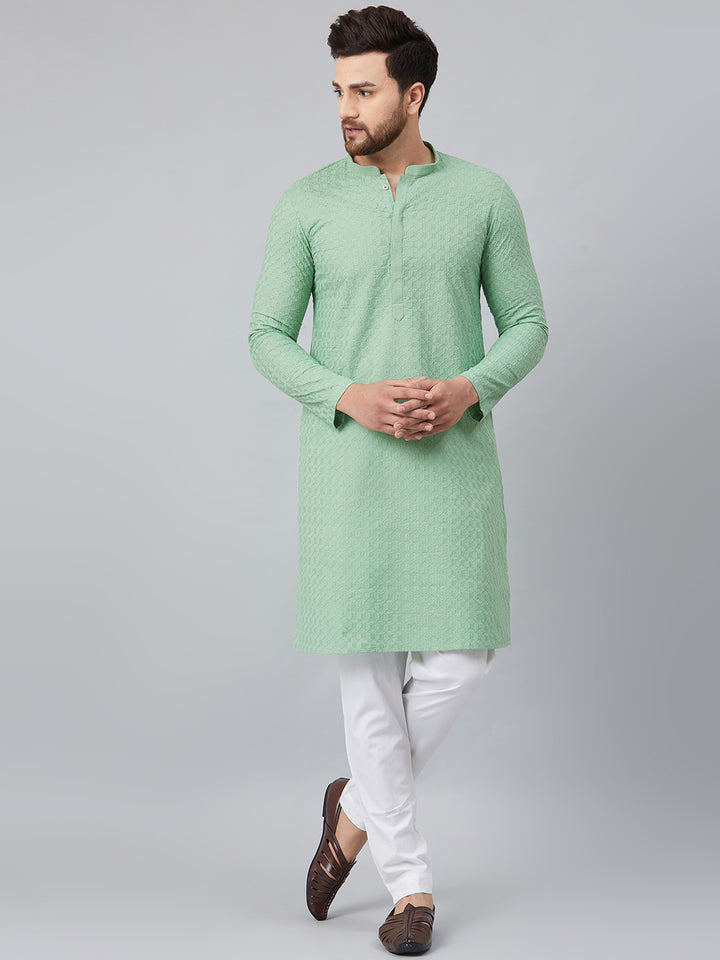 Chikankari Embroidered Straight kurta