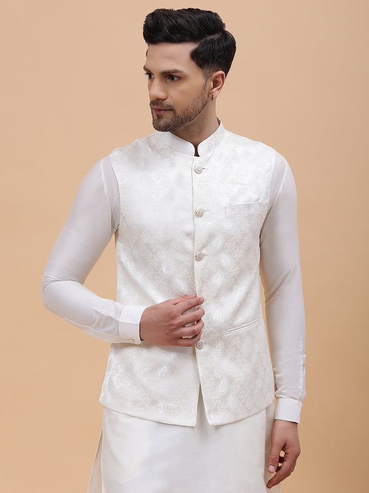 Woven Jacquard Nehru Jacket