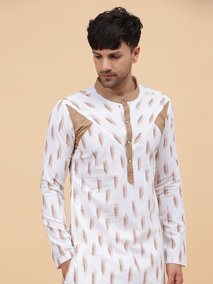 Ikat Printed Cotton Kurta