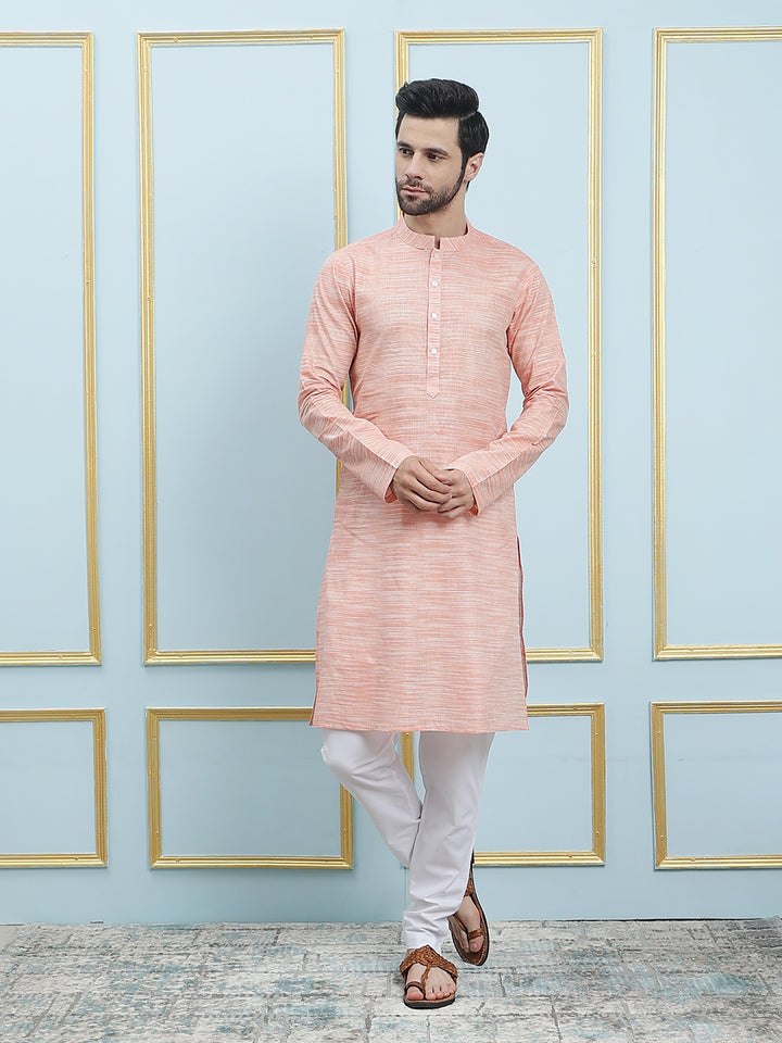 Solid Pure Cotton Straight Kurta with Pyjama