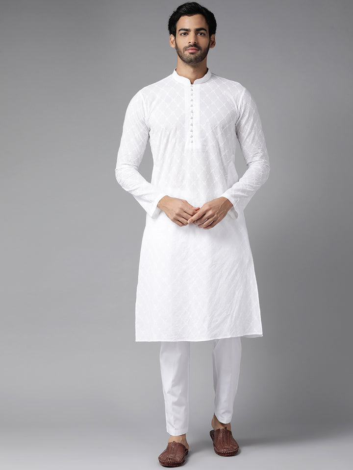 Chikankari Embroidered Straight kurta