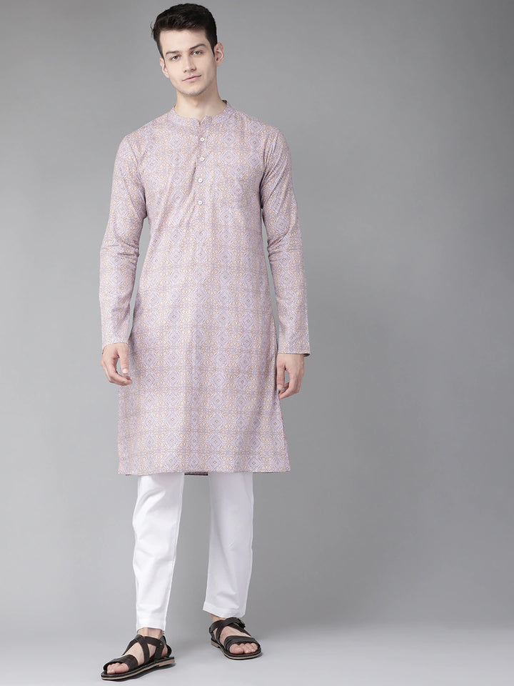 Printed Straight kurta with pyjama