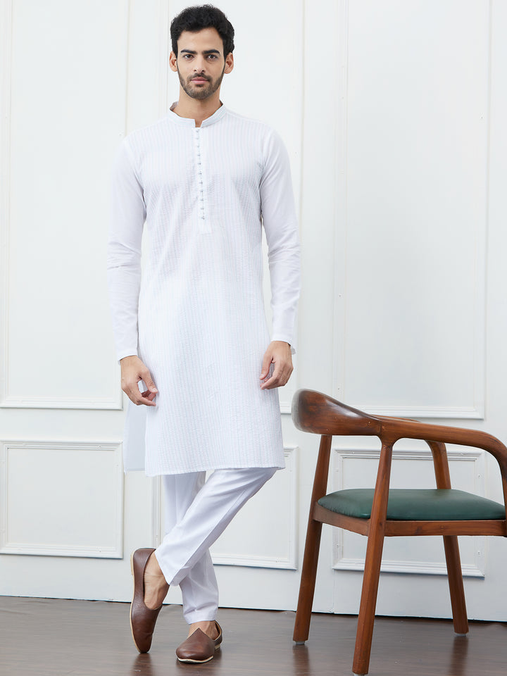 Thread Work Pure Cotton Kurta