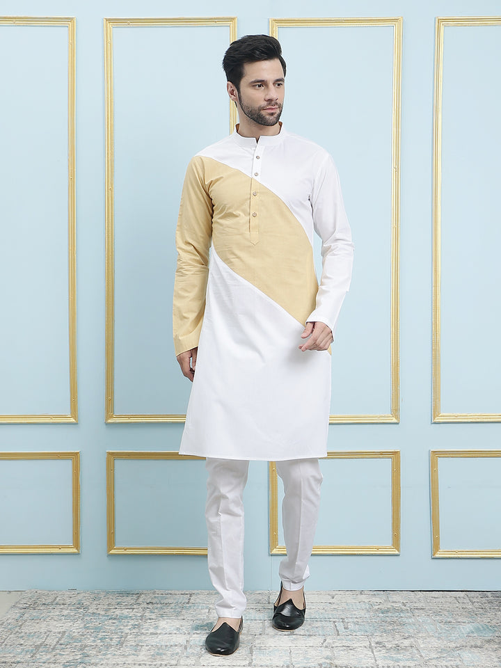 Solid Pure Cotton Straight Kurta with Princess Panel