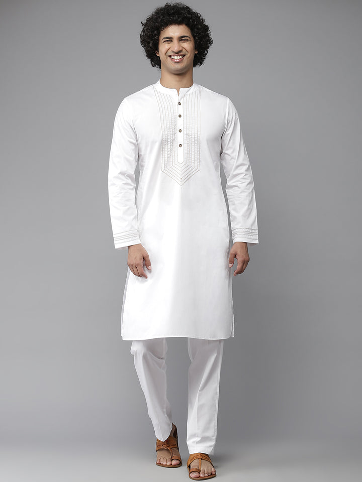 Yoke Designed Straight kurta with Pyjama