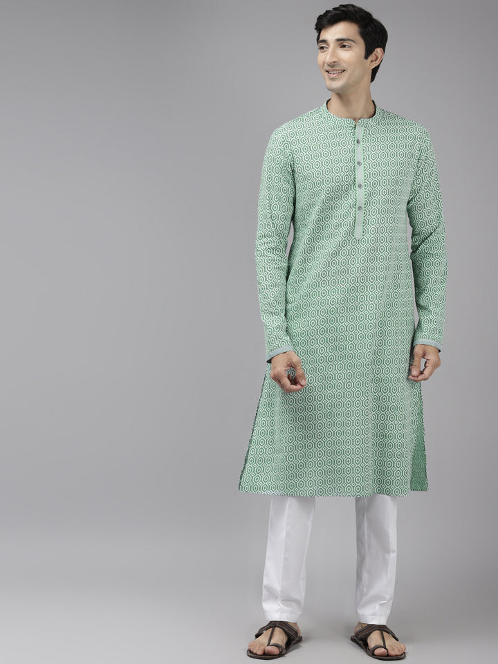 Printed Pure Cotton Straight kurta with Pyjama