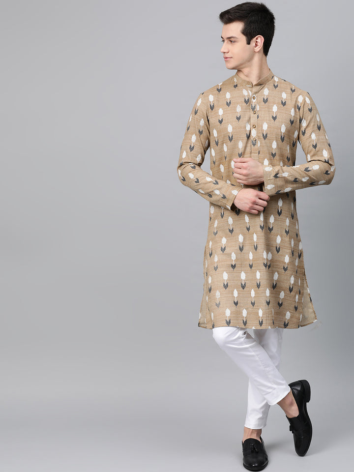 Printed Straight Kurta with Pyjama