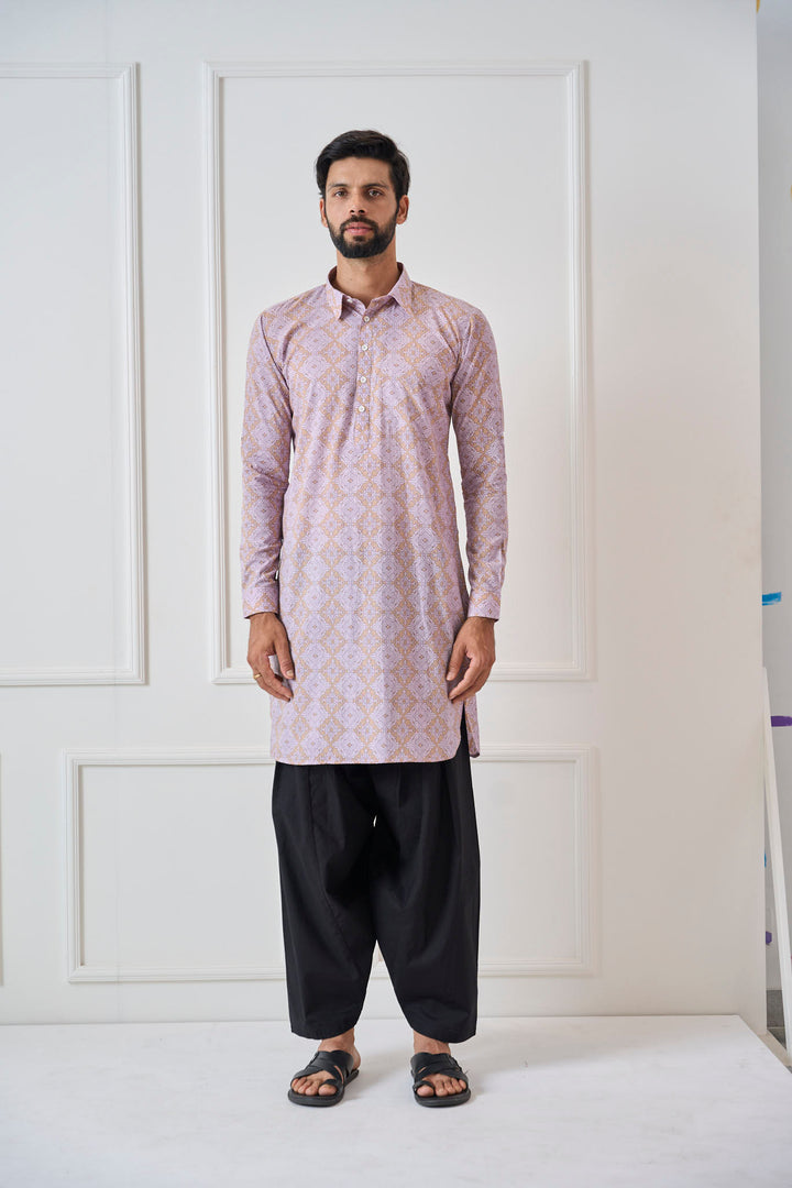 Pure Cotton Printed Pathani Kurta