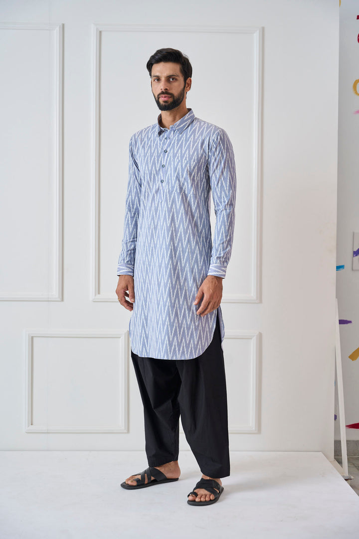 Pure Cotton Printed Pathani Kurta