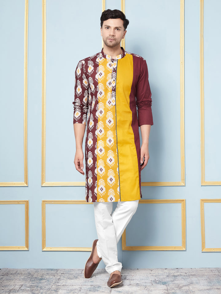 Ikat Printed Cotton Kurta