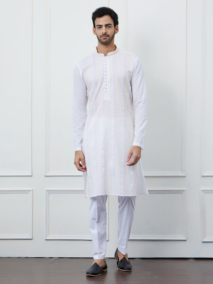 Thread Work Pure Cotton Kurta