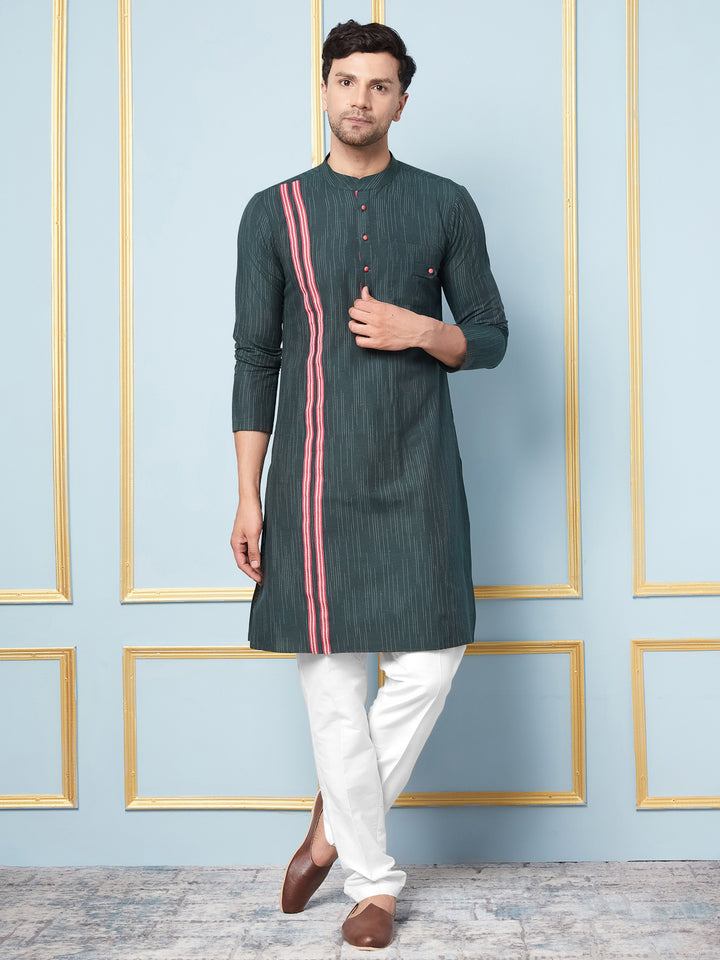 Woven Straight Cotton Kurta